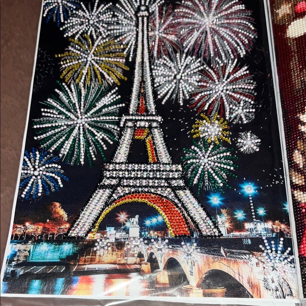 Finished ✅ Eiffel Tower Fireworks Diamond Painting